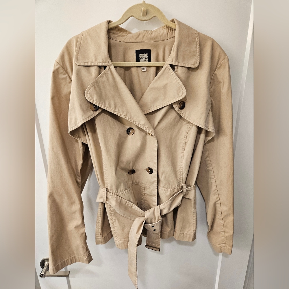 Old Navy Brushed Cotton Tan Rain Jacket - NWOT - Size XXL